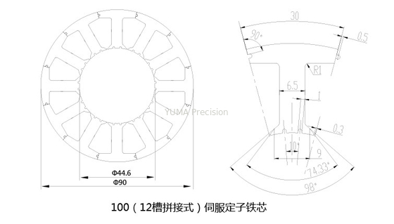 OD103mm Factory outlet motorrotor en stator Custom Diverse modellen motorkern Hoge kwaliteit siliciumstalen rotor en stat