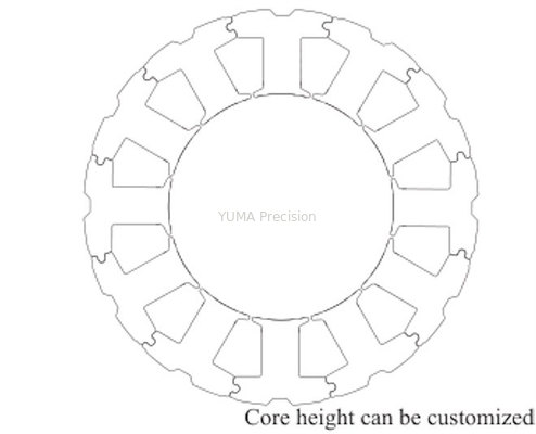 Hoge snelheid motor stempelen OD36mm 12 slot stator en rotorkern