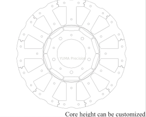 De Laminering Materiële B35A300 van de stator Elektrische Motor voor Servo3c-de Industriet Motor