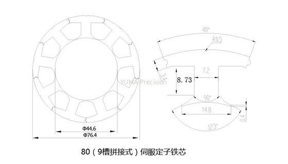 7.8mm Pool van de Elektrische Motorstator en Rotor het Servoijzer van Fabrikantenfor brushless AC